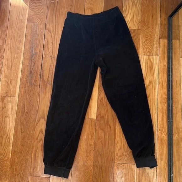Suzie Kondi Black Velour Track Pants - Picture 2 of 3